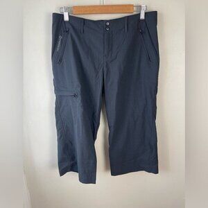 Merrell Women’s Pants dark gray Cargo Crop Size 10 Stretch Waist Hiking outdoor